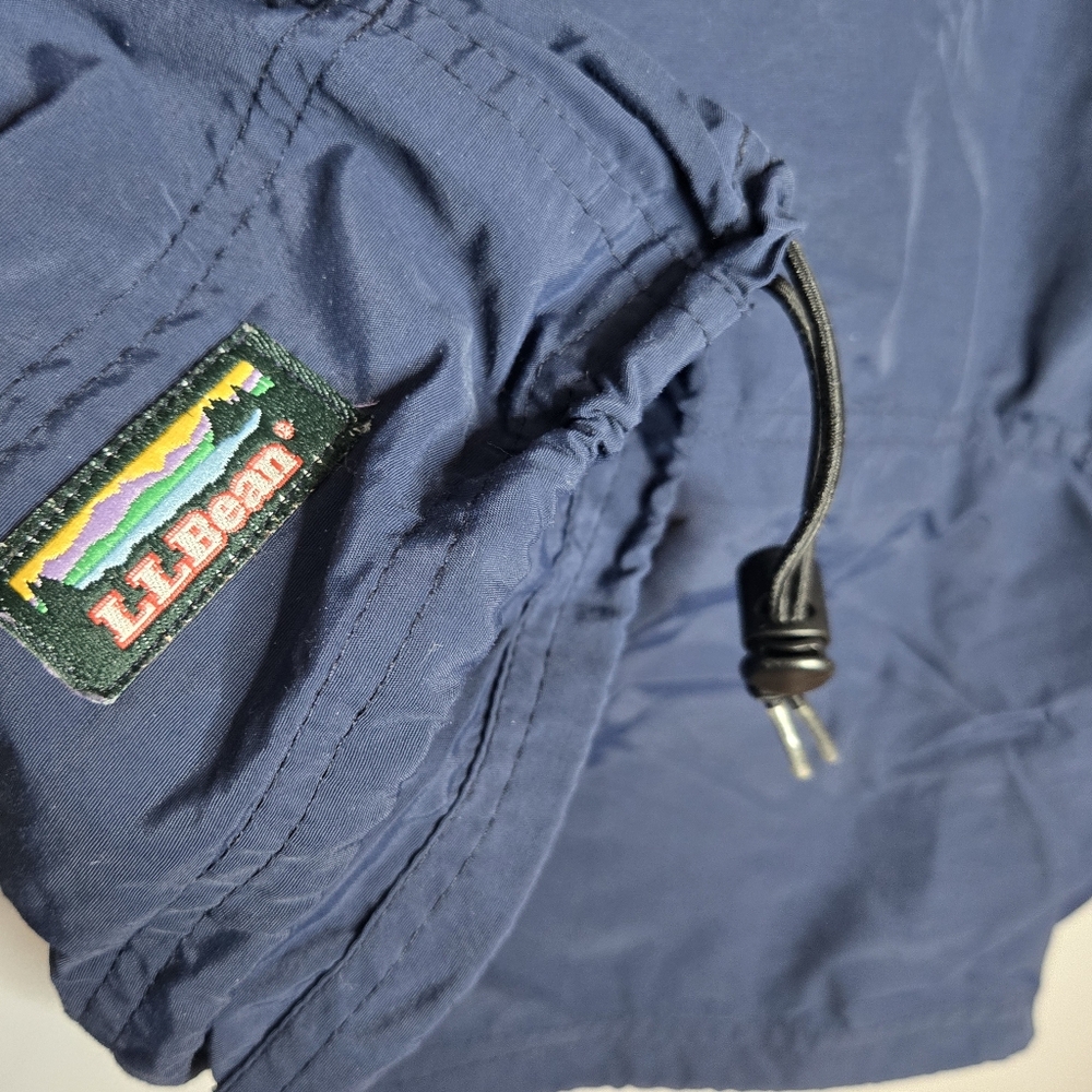 Vintage LL Bean Anorak Pullover Hooded Blue Jacket Rain Coat Windbreaker SMALL - Picture 9 of 9